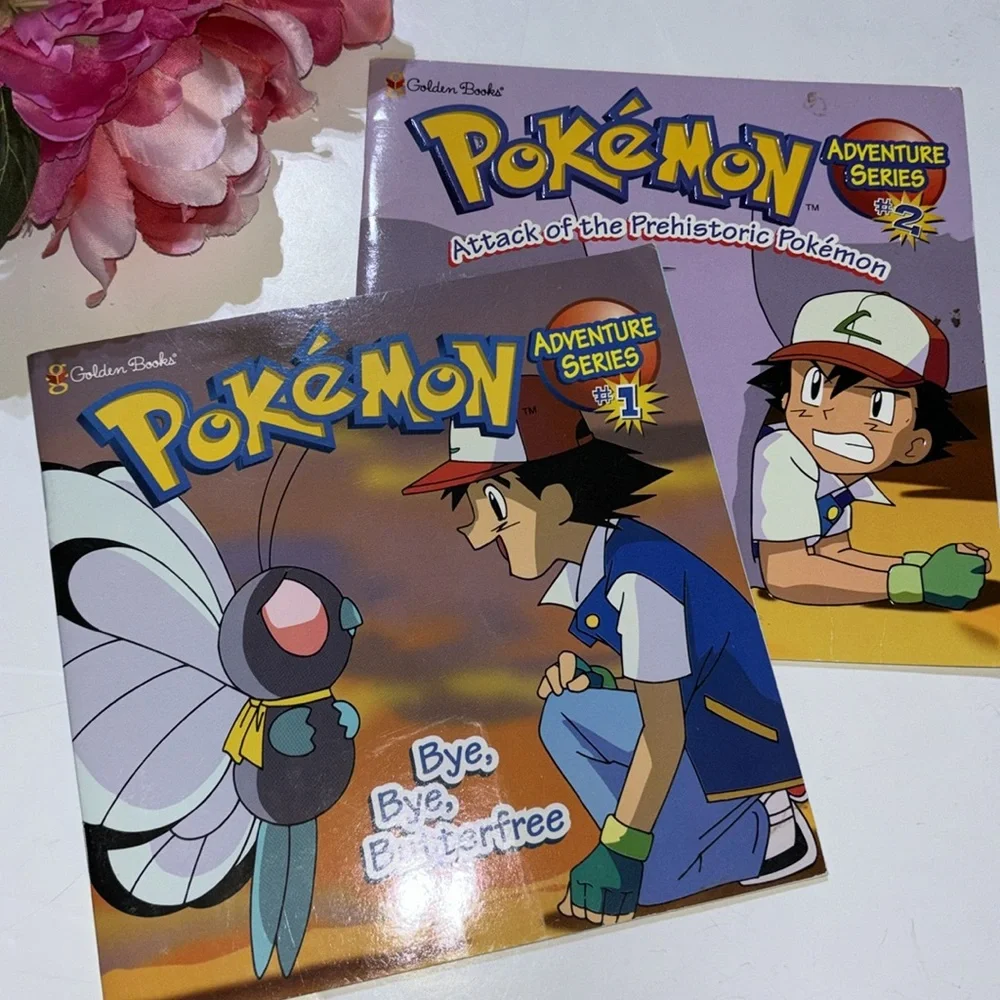 Pokemon BOOK Vintage 1998 Two Pokémon Adventure Series Paperback Books Nintendo